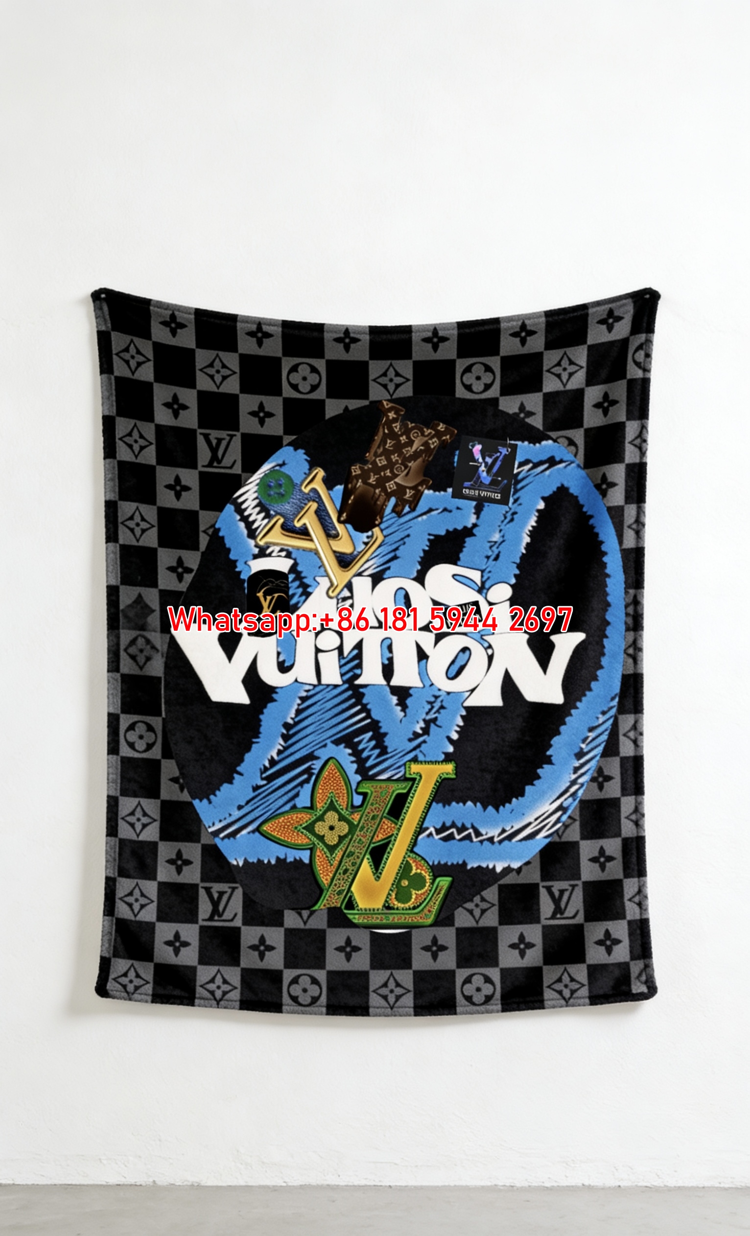 LV Graffiti Art Blanket Street Style Monogram Throw IMG_3597